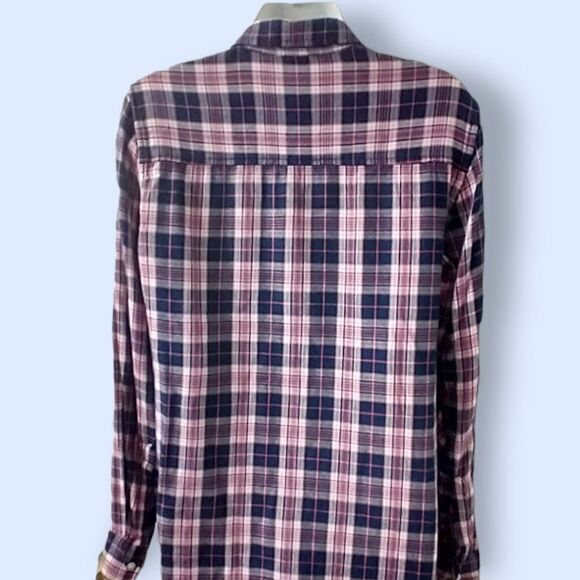 GAP Womens Plaid Button Down Long Sleeved Shirt Blue‎ & Pink Size SZ S - Picture 4 of 5